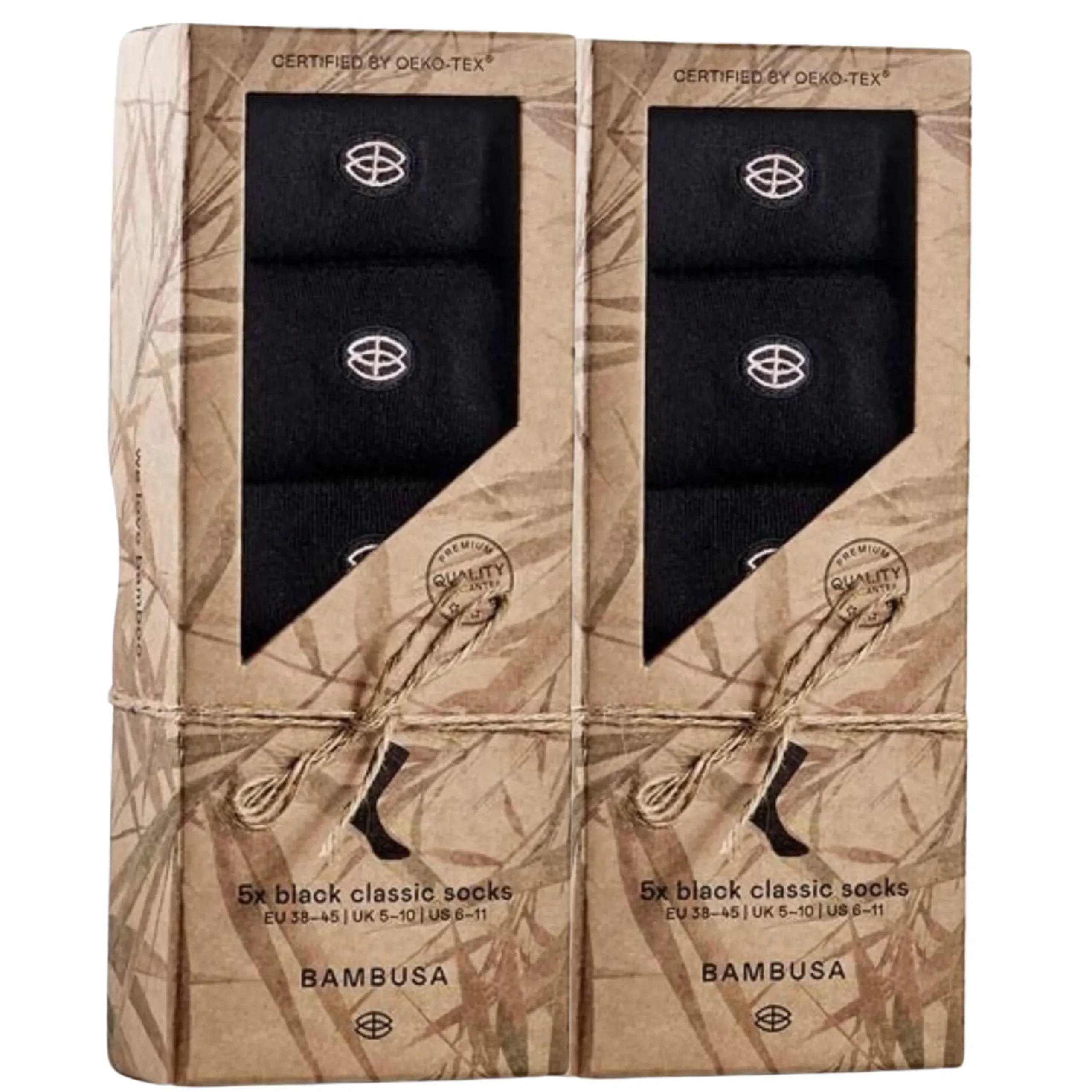 Bambustrumpor Svart Ekonomipack 2x5-pack