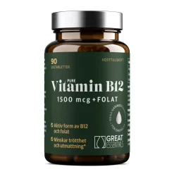 B12-vitamin Adenosyl-/Metylkobalamin 1500mcg + Folat 90t