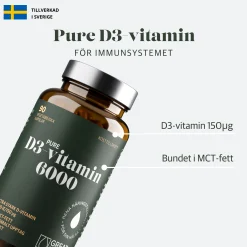 D3-vitamin 6000IE Ekonomipack 3x90k