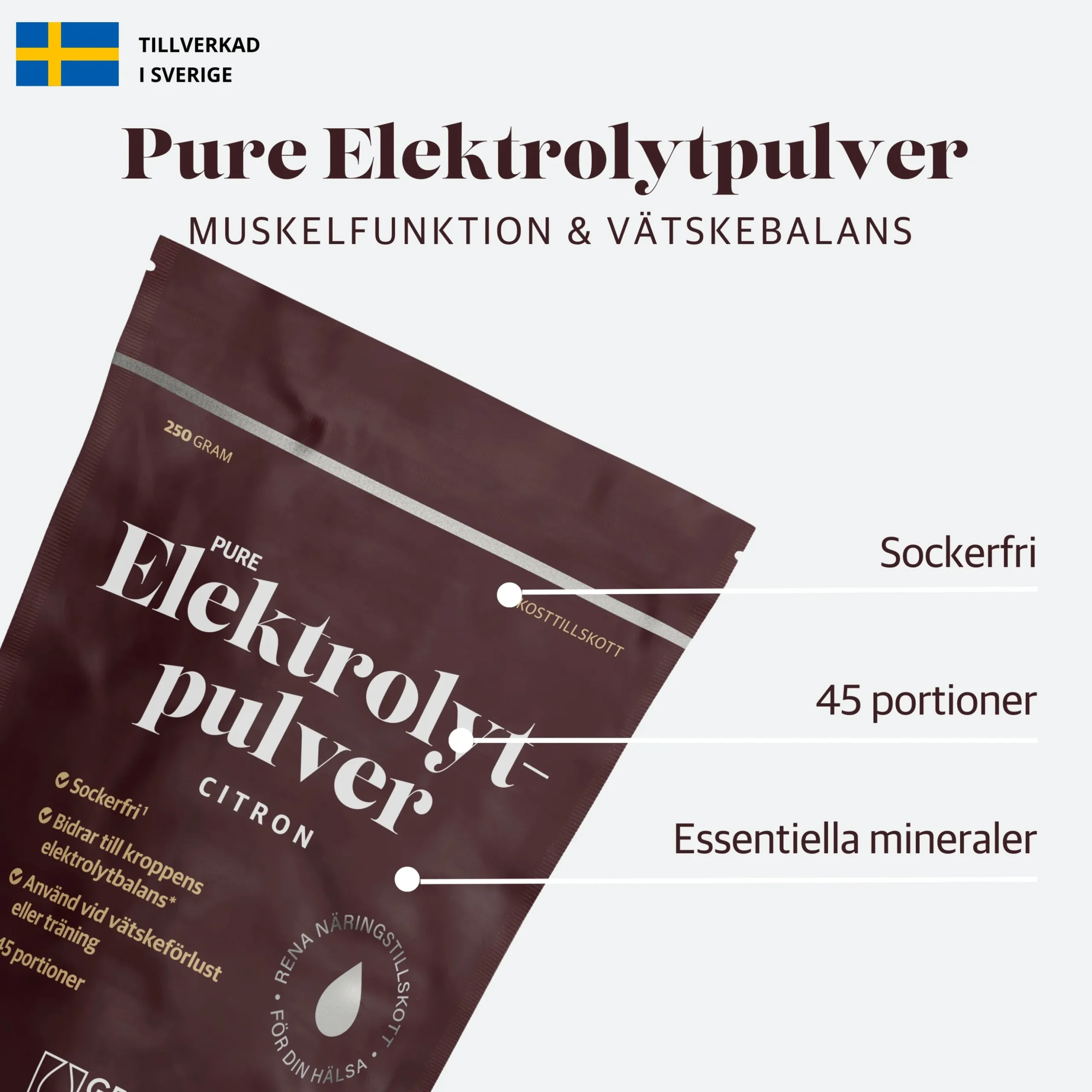 Elektrolyter Citron 250g