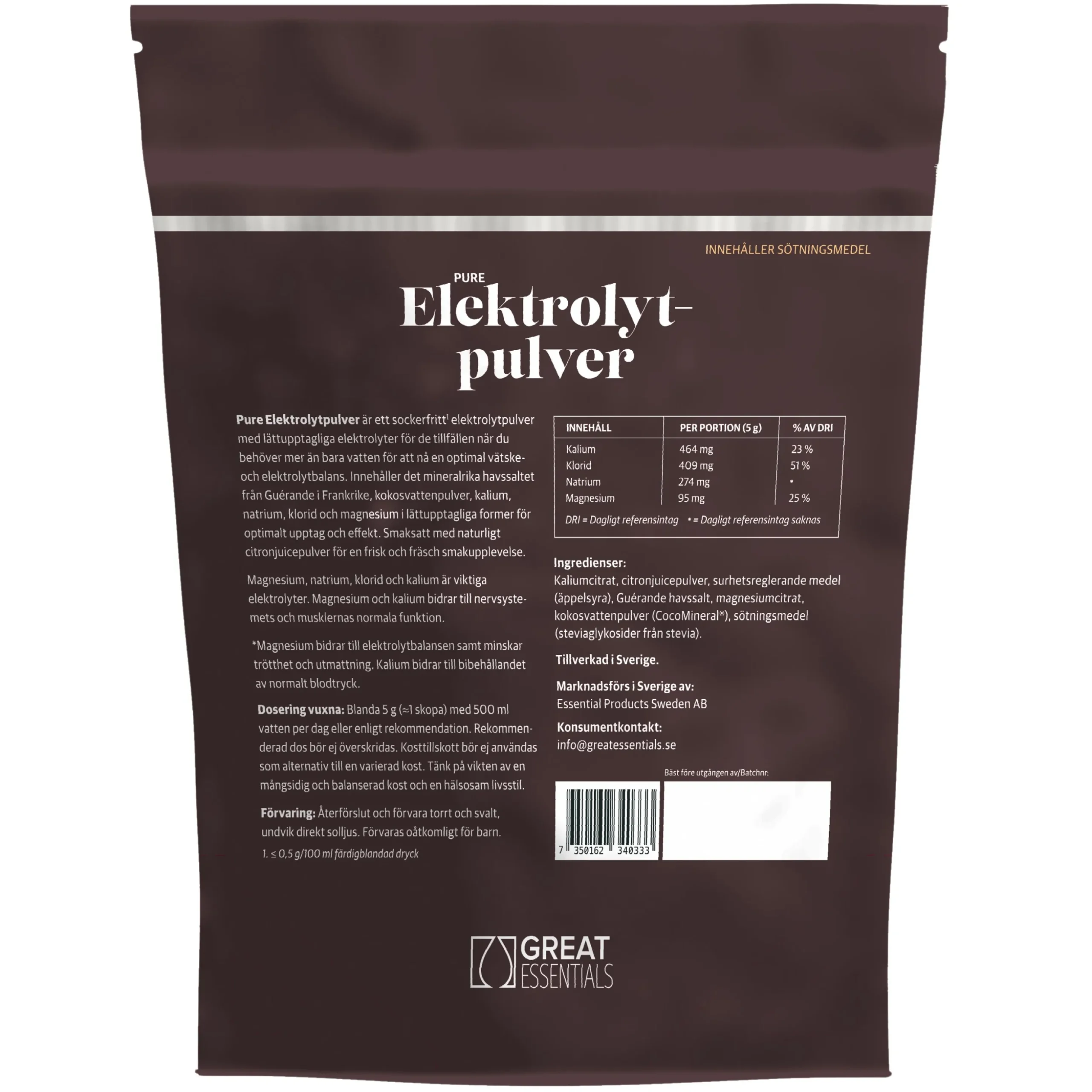 Elektrolyter Citron 250g