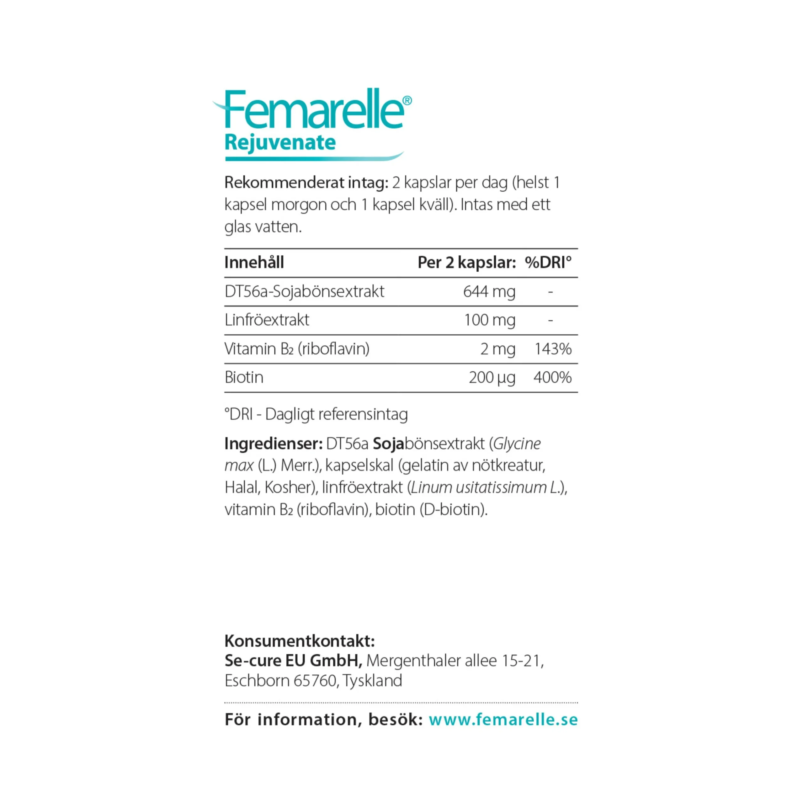 Femarelle Rejuvenate 56k