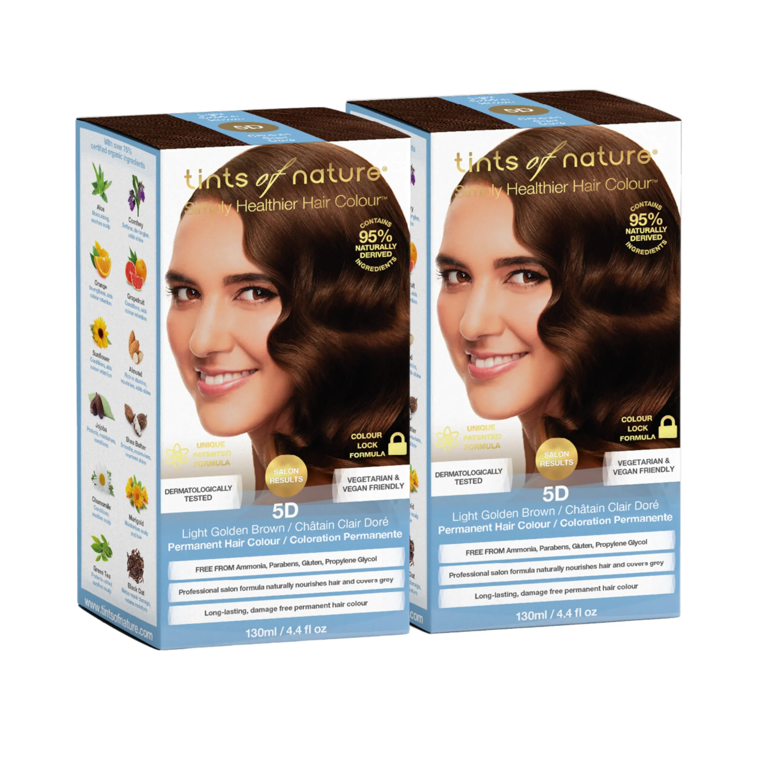 Hårfärg 5D Light Golden Brown 2x130ml