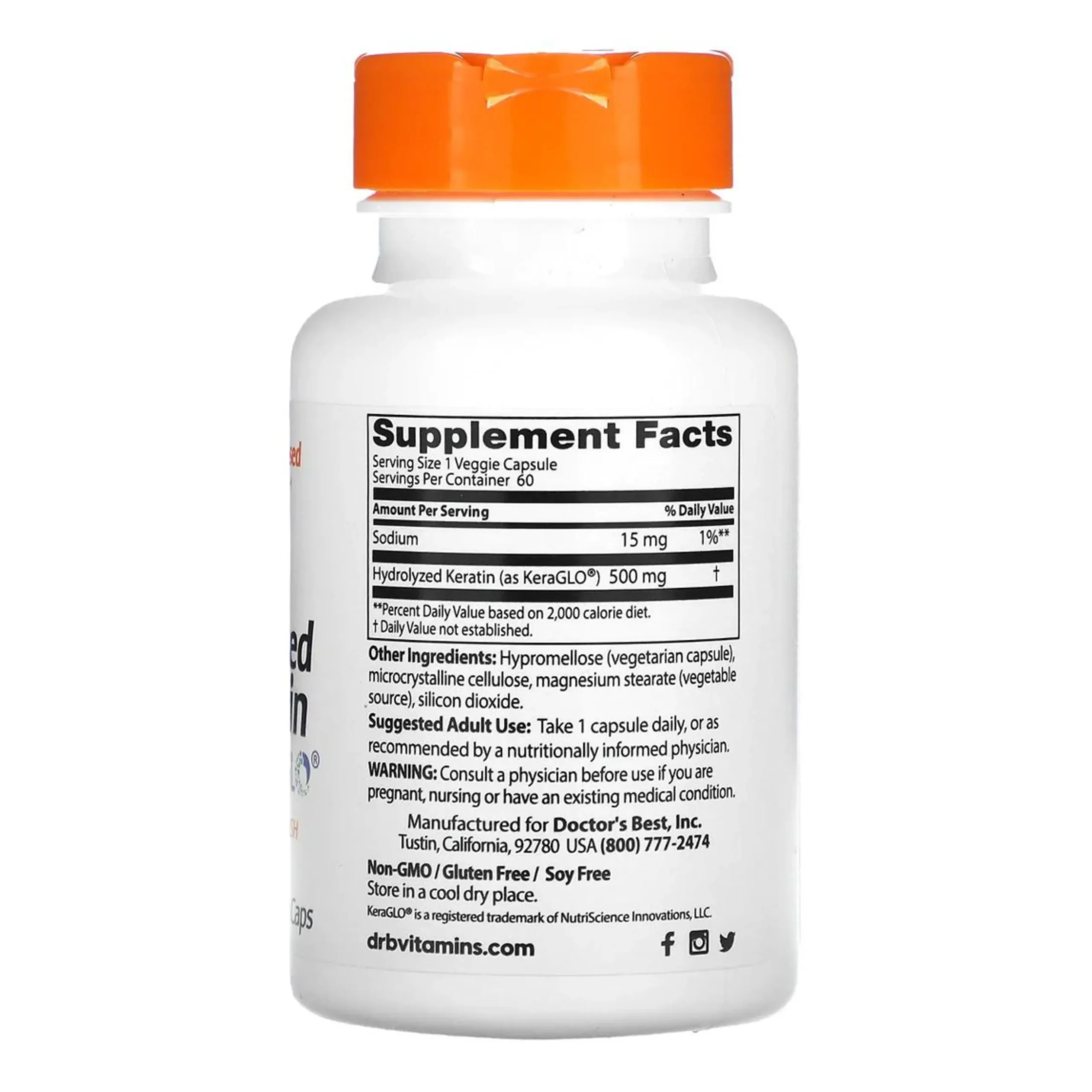Hydrolyzed Keratin 500mg 60k