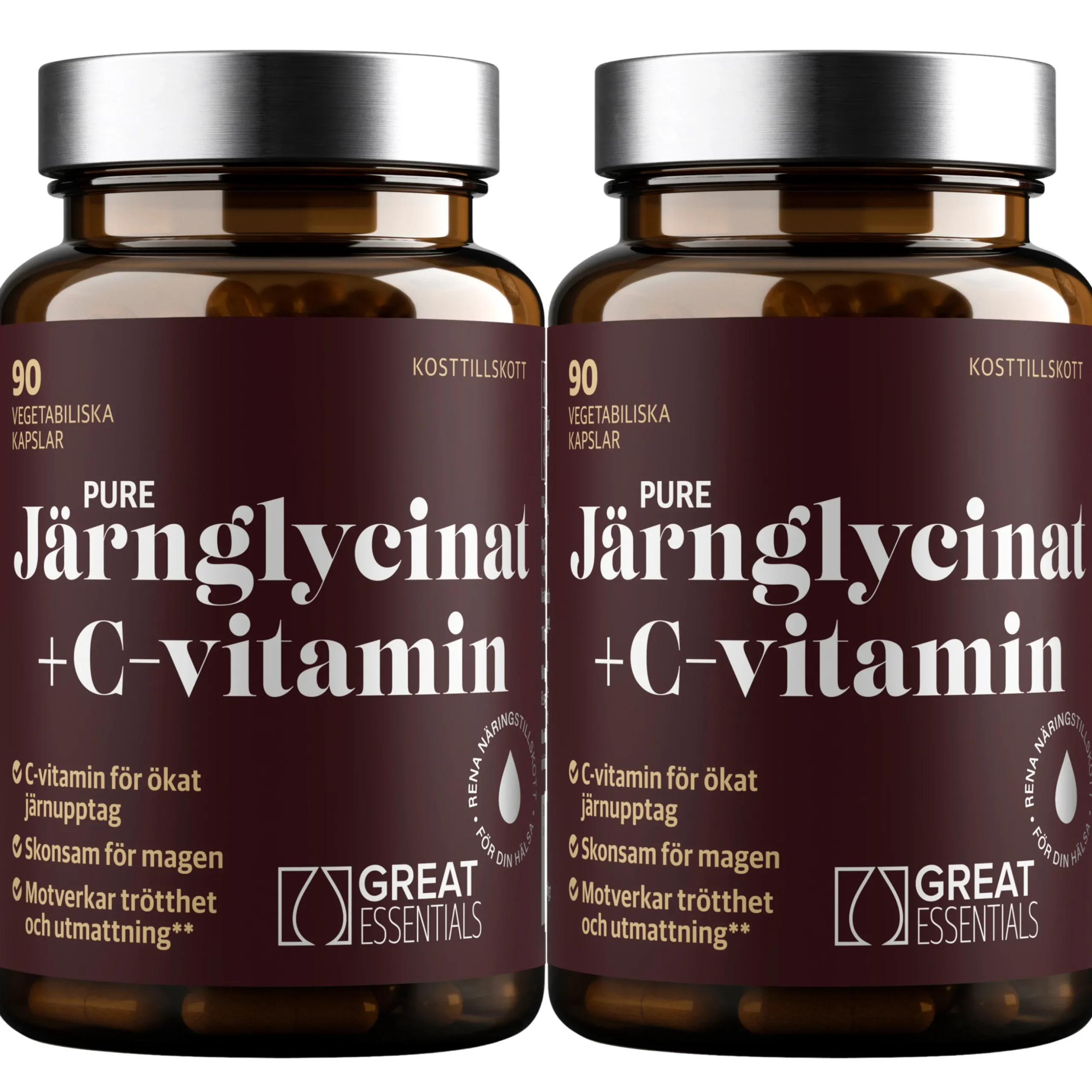 Järnglycinat 30mg + C-vitamin Ekonomipack 2x90k