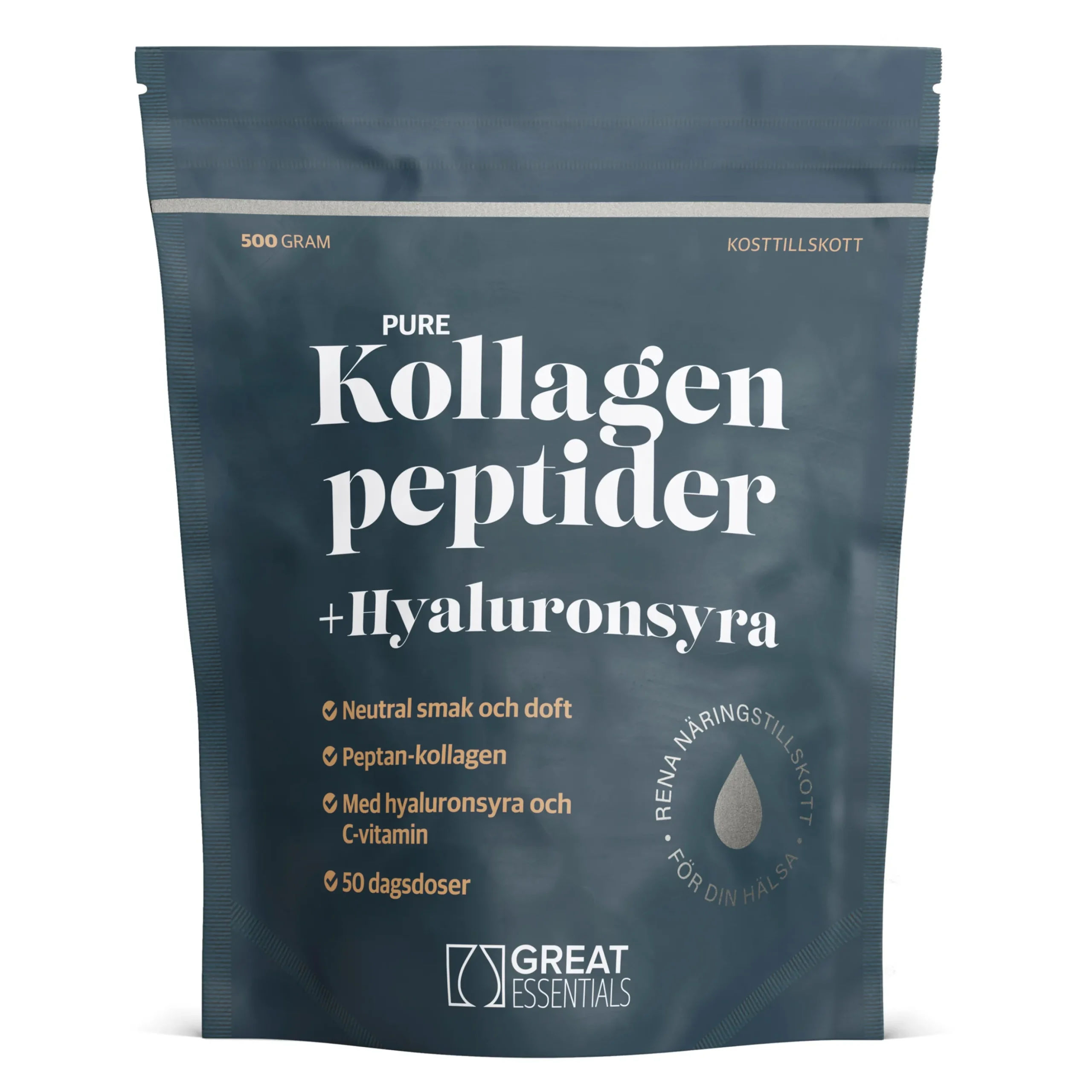 Kollagenpeptider + Hyaluronsyra 500g