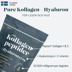 Kollagenpeptider + Hyaluronsyra Ekonomipack 2x500g