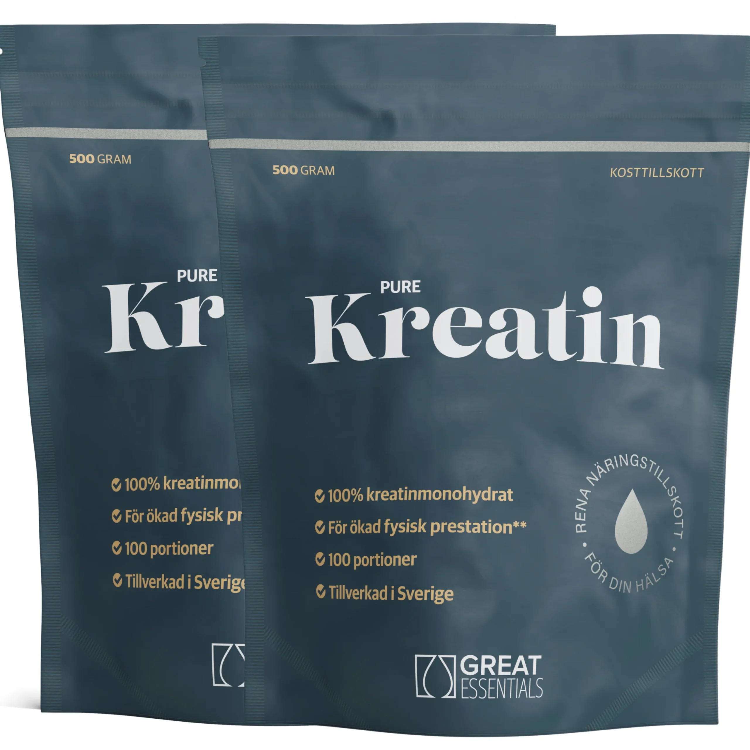 Kreatinmonohydrat Ekonomipack 2x500g