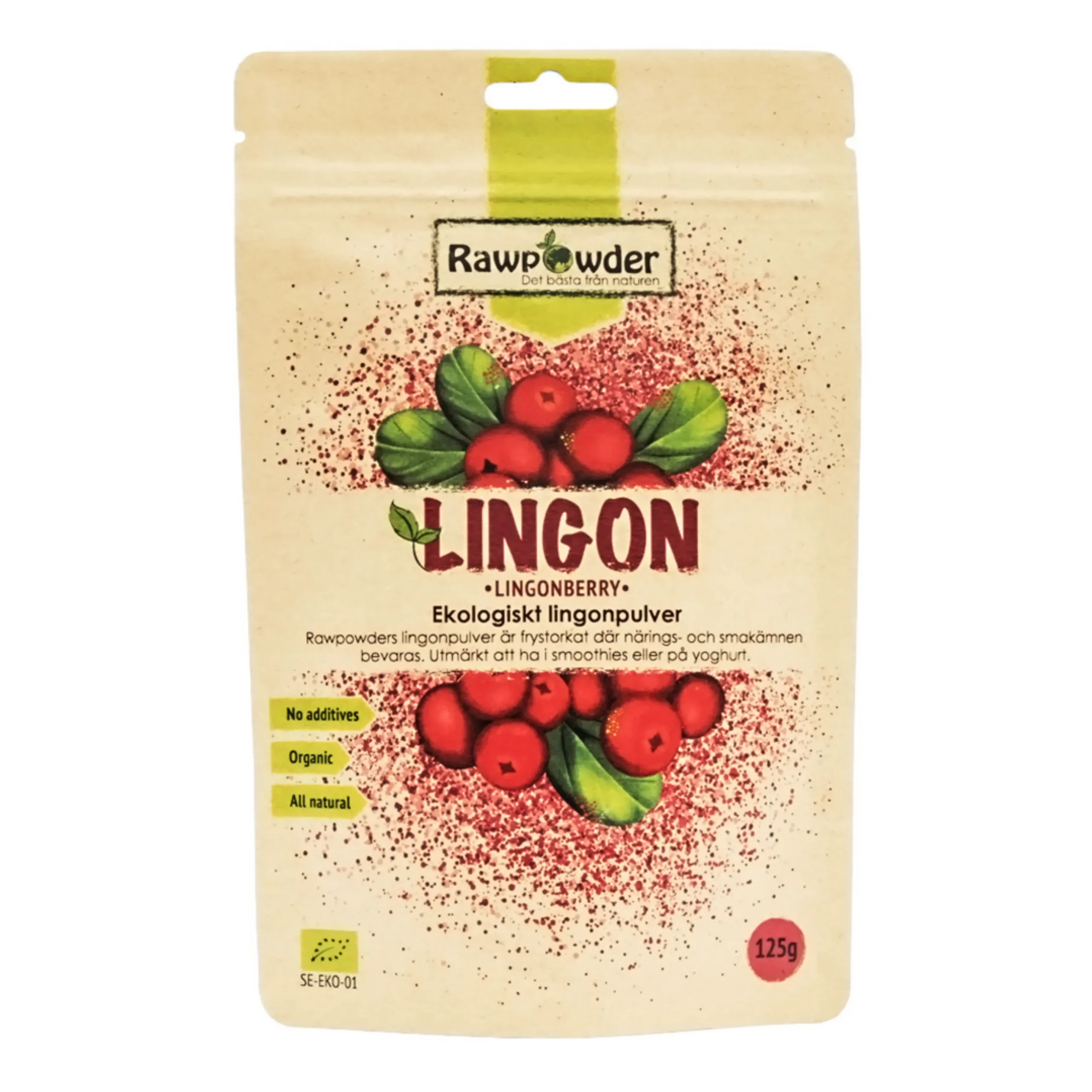 Lingonpulver 125g