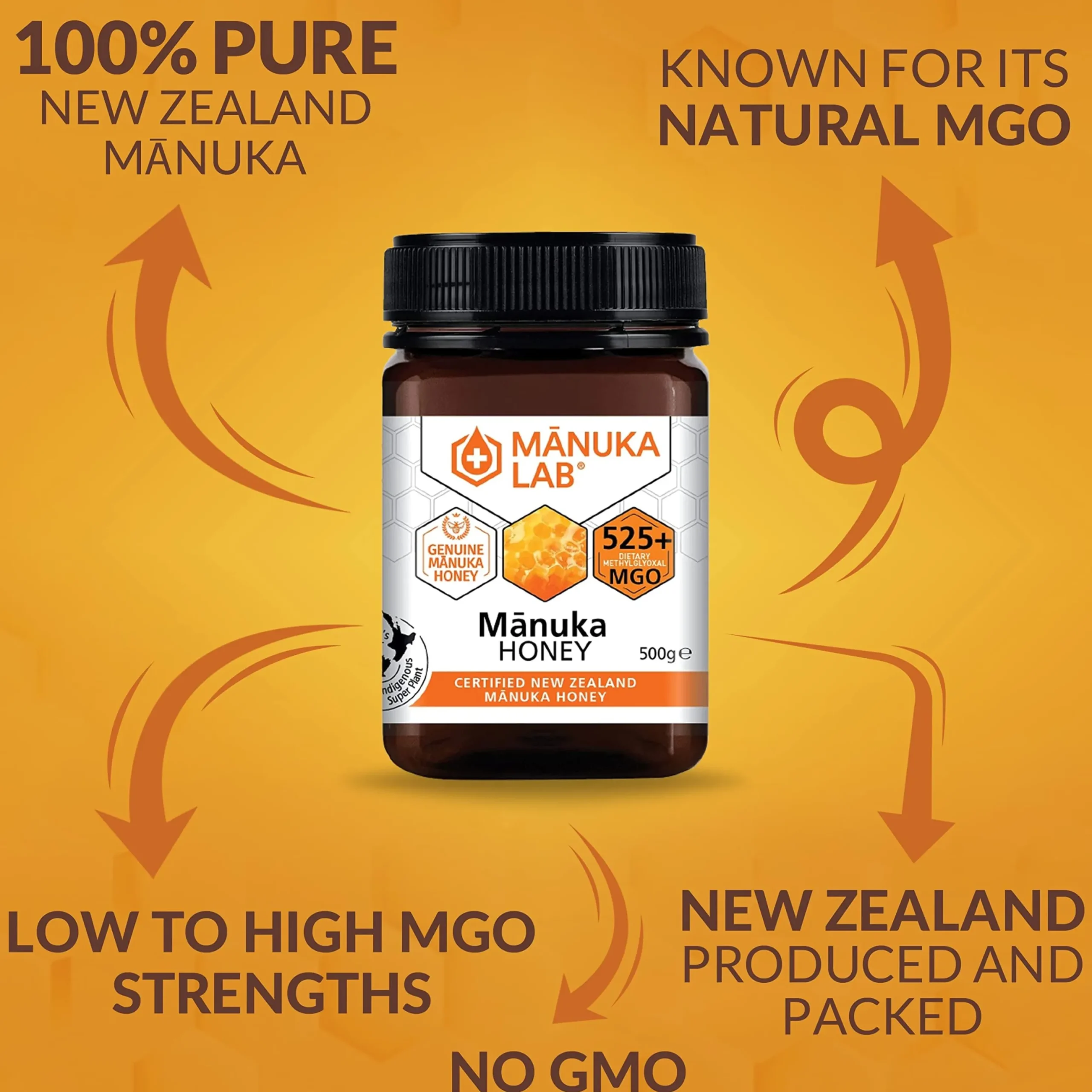 Manukahonung MGO 525+ 500g