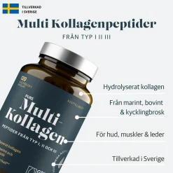Multi Kollagenpeptider I II III Ekonomipack 2x120k