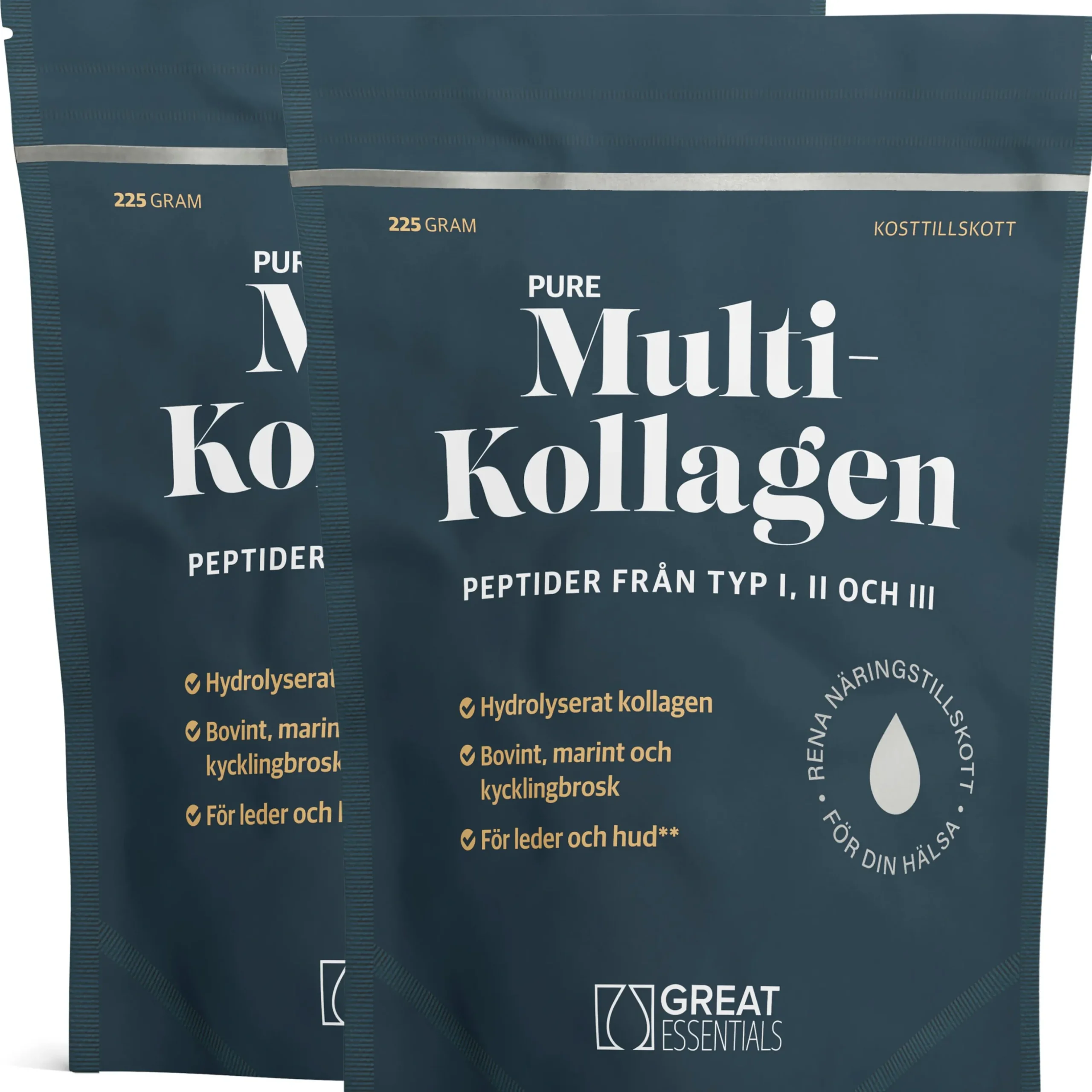 Multi Kollagenpeptider I II III Ekonomipack 2x225g