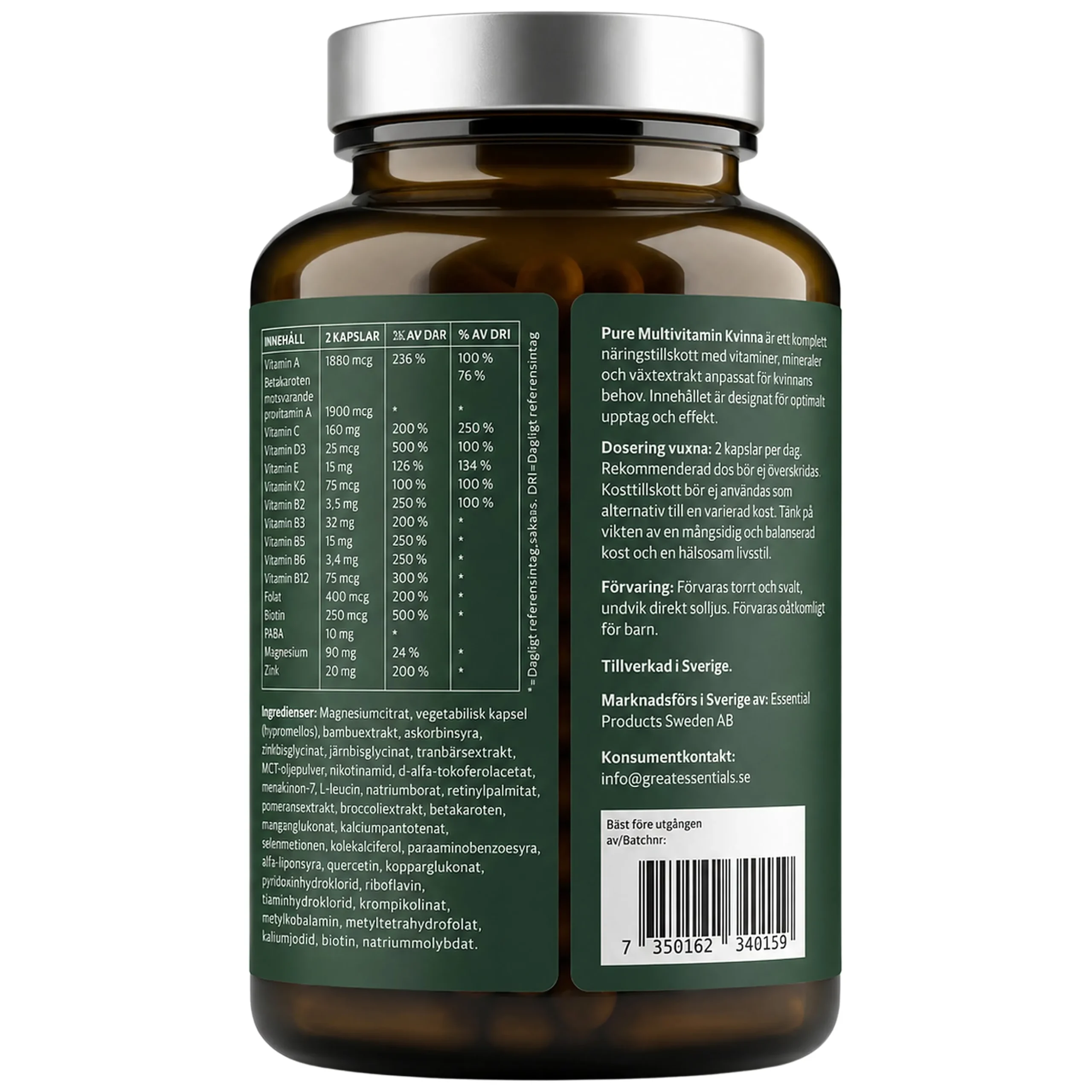 Multivitamin Kvinna Ekonomipack 2x90k
