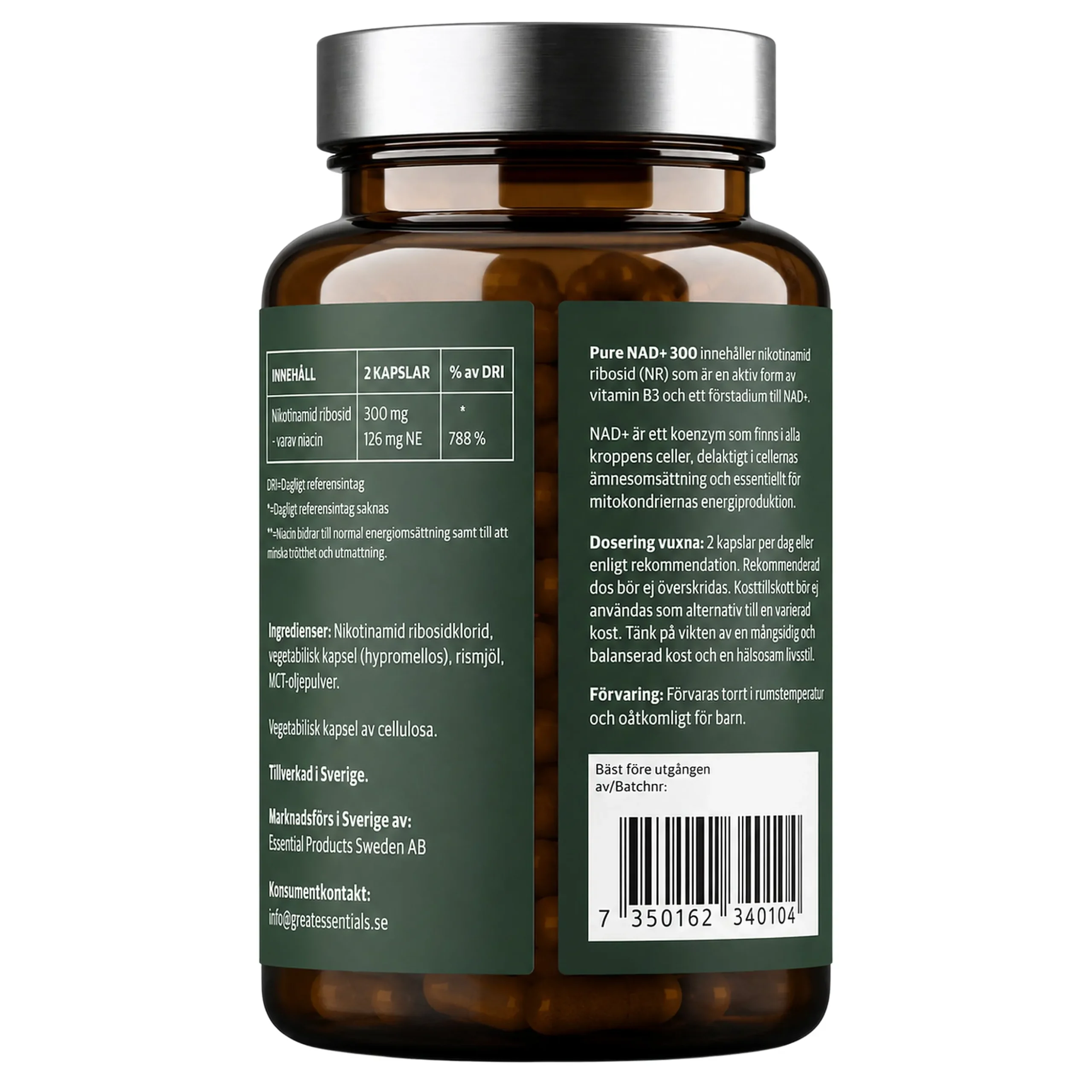 NAD+ 300mg Ekonomipack 2x60k
