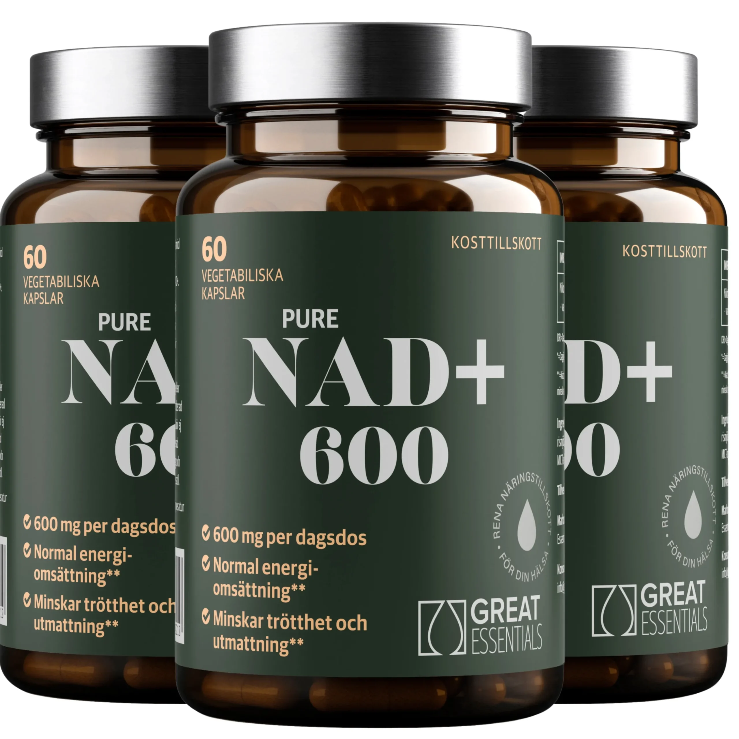NAD+ 600mg Ekonomipack 3x60k