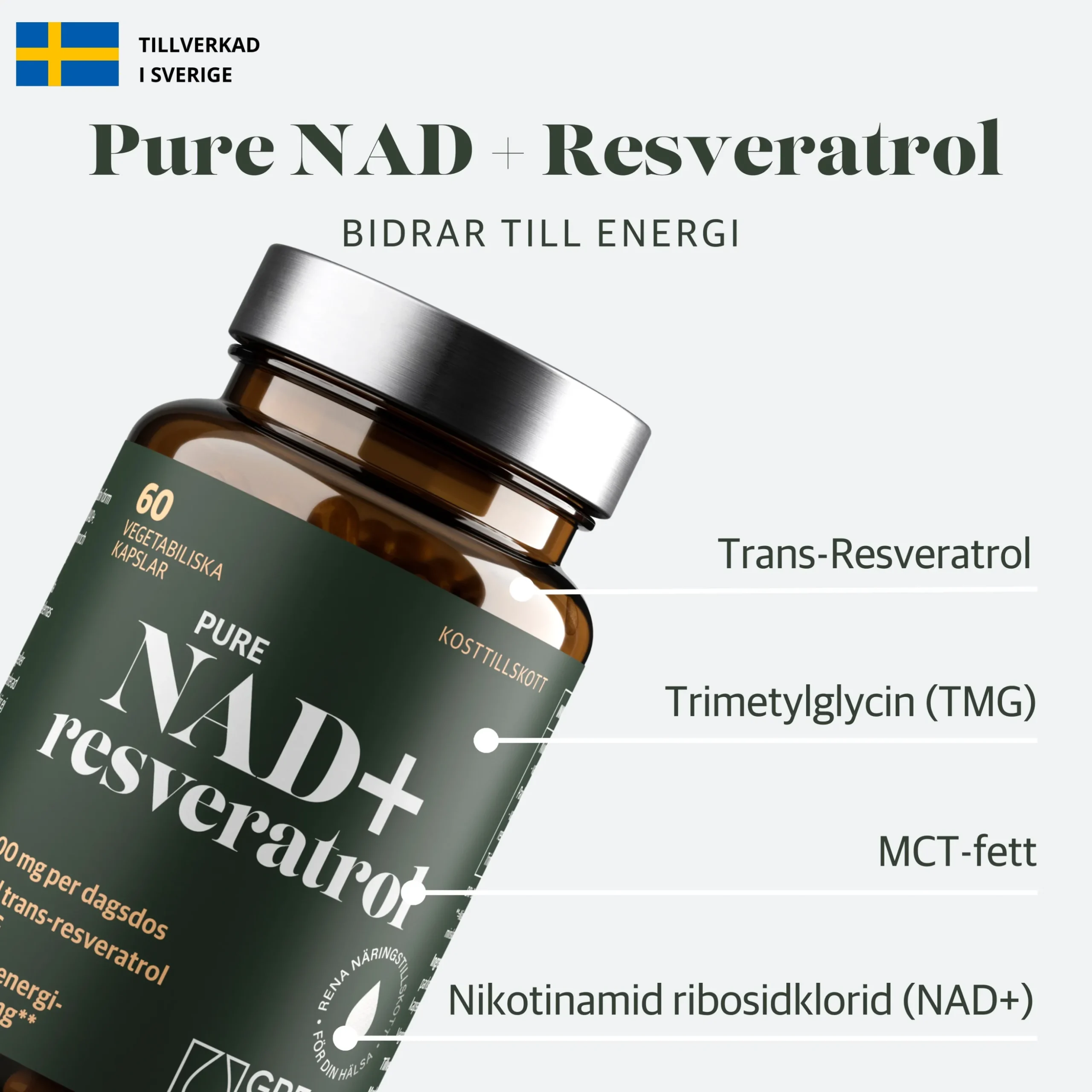 NAD+ 300mg + Resveratrol 2x60k