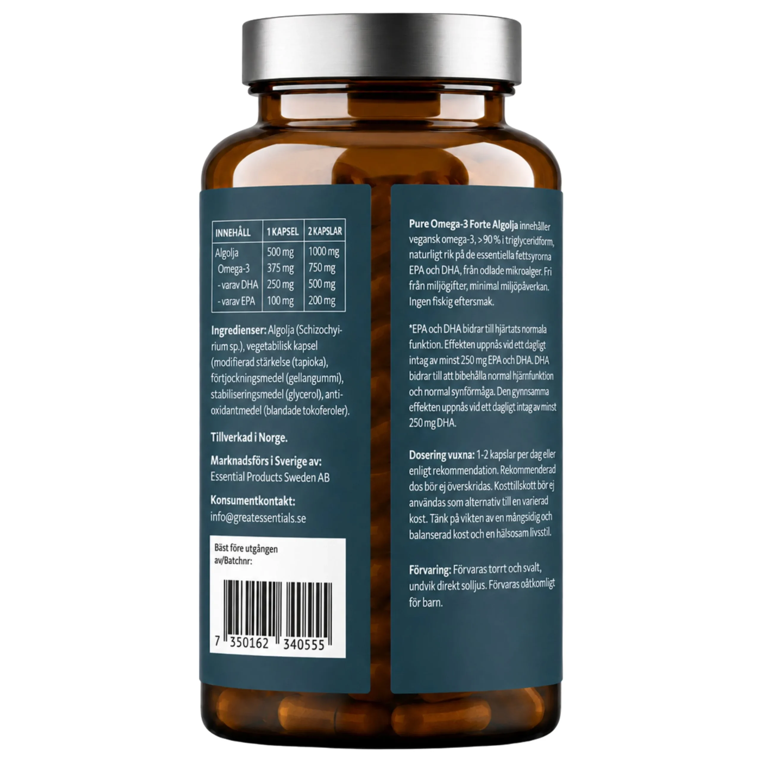 Omega-3 Algolja Forte Ekonomipack 2x60k