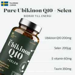 Ubikinon Q10 200mg + Selen Ekonomipack 2x60k