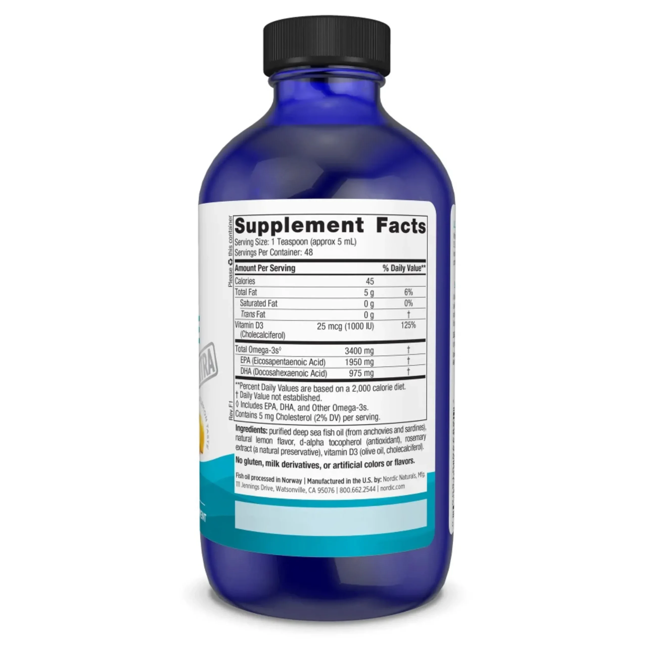 Ultimate Omega Xtra Lemon 3400mg 237ml