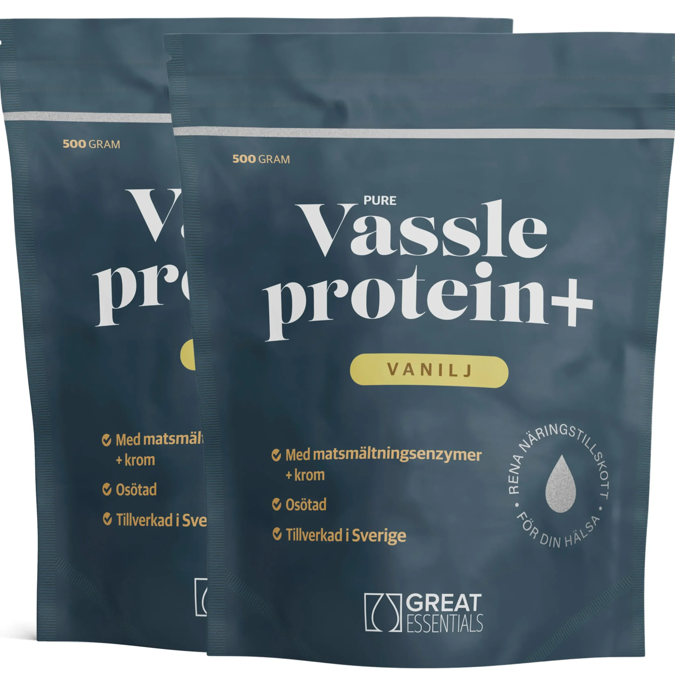 Vassleprotein+ Vanilj Ekonomipack 2x500g